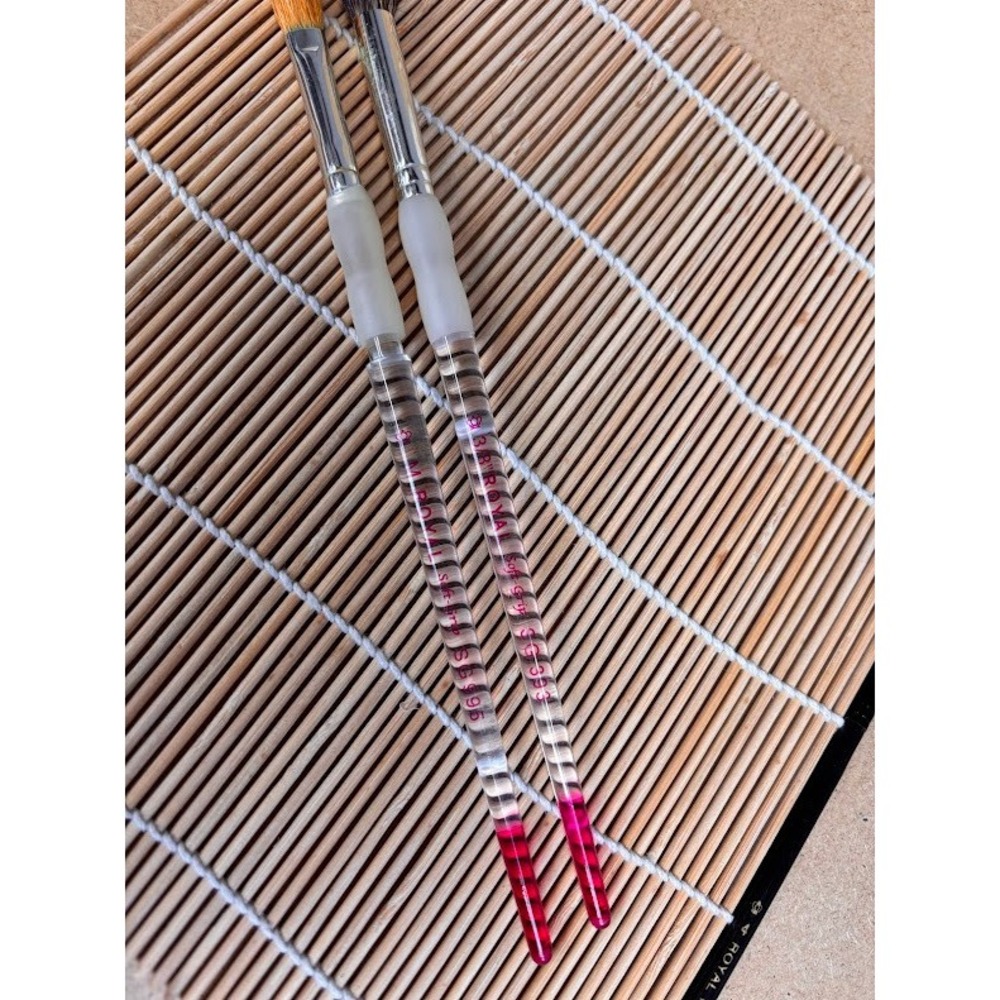 Royal & Langnickel Soft-Grip Paint Brush Set SG 393 3/8‎ & SG 995 Clear Acrylic